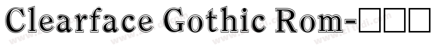 Clearface Gothic Rom字体转换